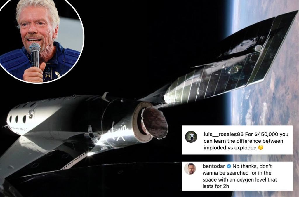 Richard Branson’s $450K ‘space tour’ under fire amid Titan sub tragedy