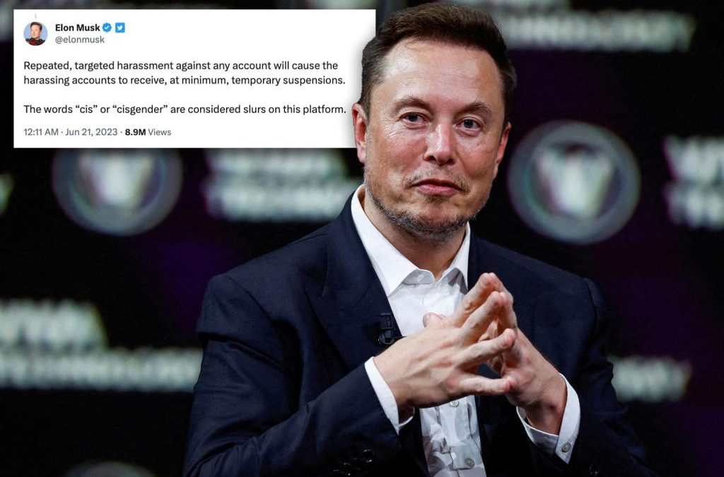 Elon Musk says terms like ‘cisgender’ are considered ‘slurs’ on Twitter