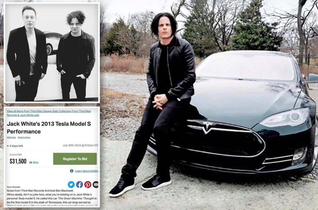 Jack White auctions off Tesla after Elon Musk falling out