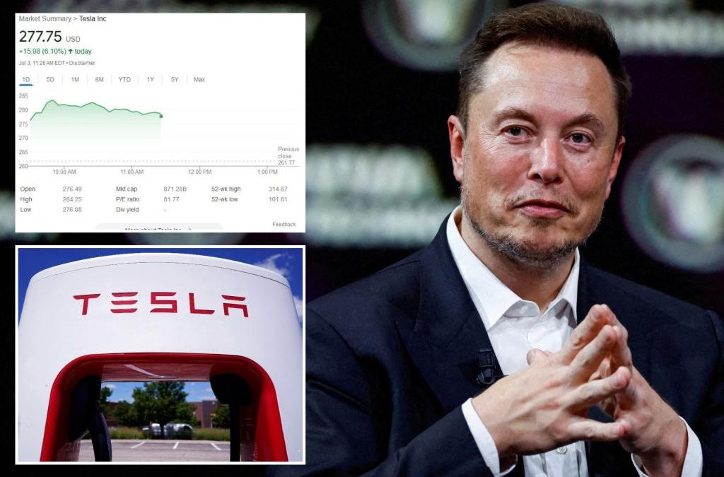 Tesla stock soars 6% after EV maker’s impressive sales numbers