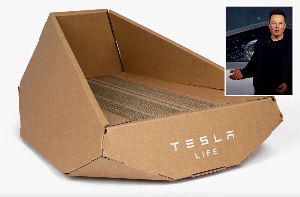 Tesla selling Cybertruck cat beds made of cardboard in China