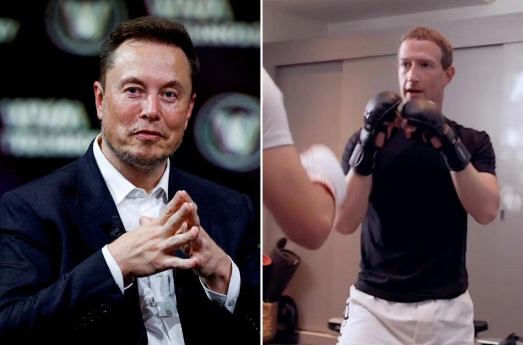 Elon Musk says he’ll show up at Mark Zuckerberg’s doorstep in a Tesla to fight as billionaire trash talk continues