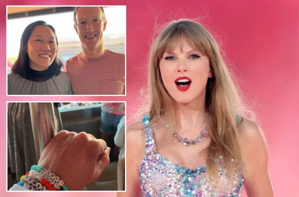 Mark Zuckerberg seen at Taylor Swift concert wearing face gems