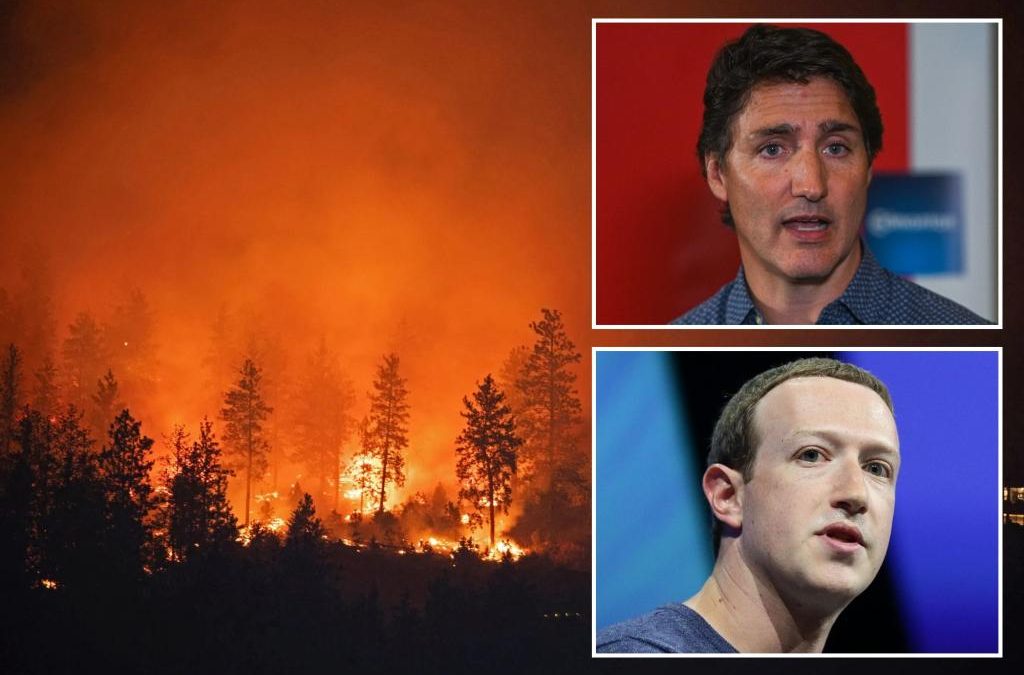 Justin Trudeau blasts Facebook for blocking news in fire-ravaged Canada