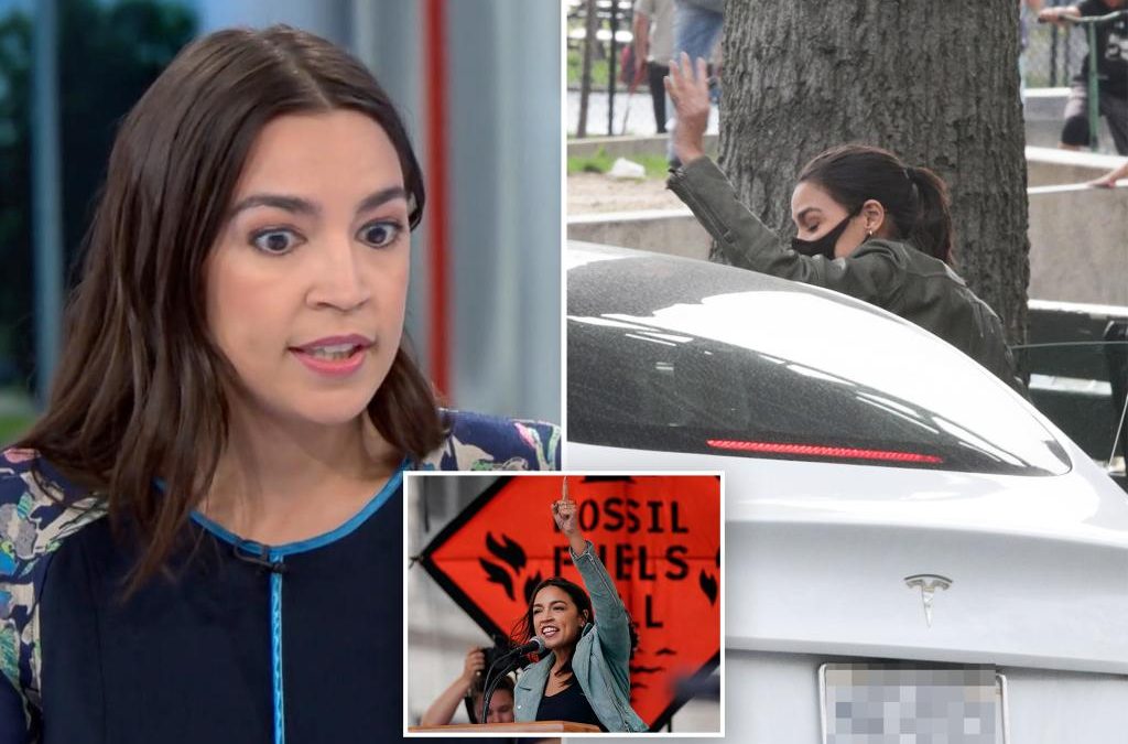 AOC questioned over Tesla purchase as UAW strikes near third week