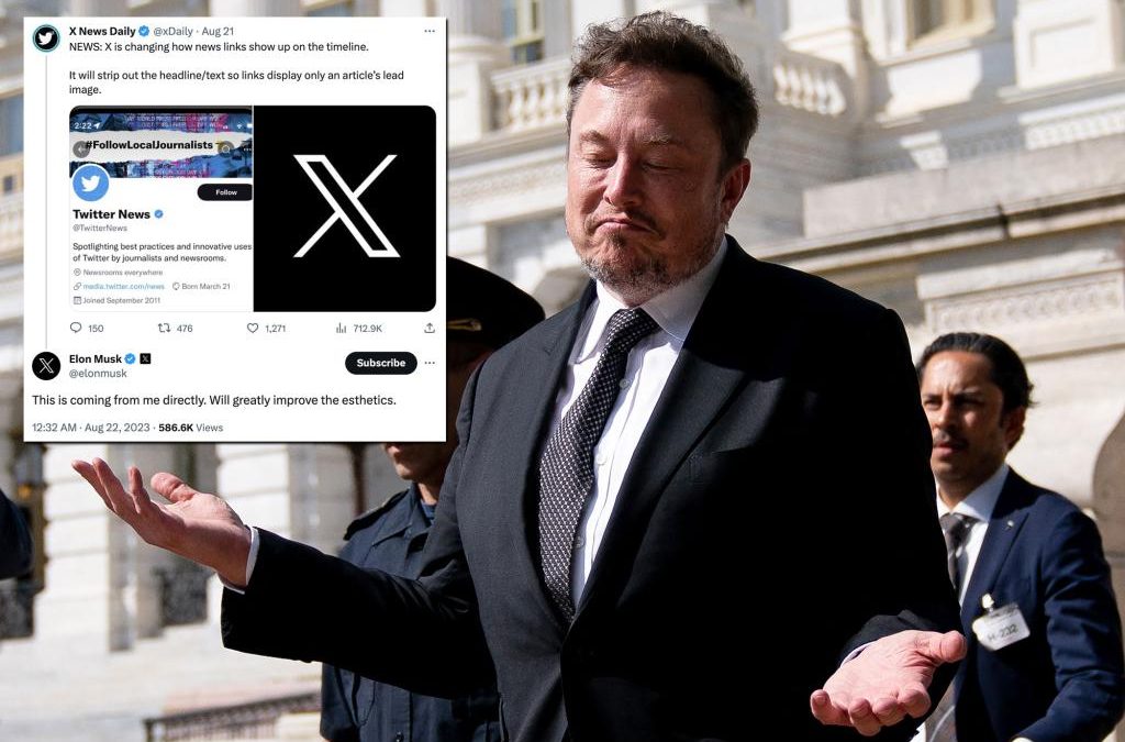 Elon Musk finally strips headlines from news stories on X