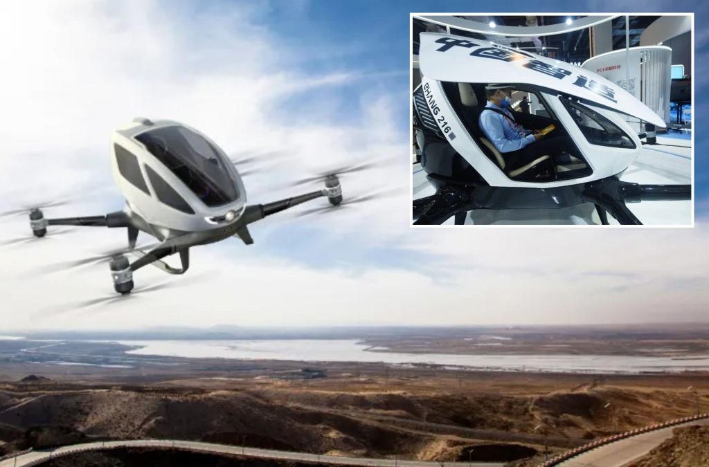 Ehang’s EH216-S air taxis is worlds first certified passenger-carrying air taxi takes flight