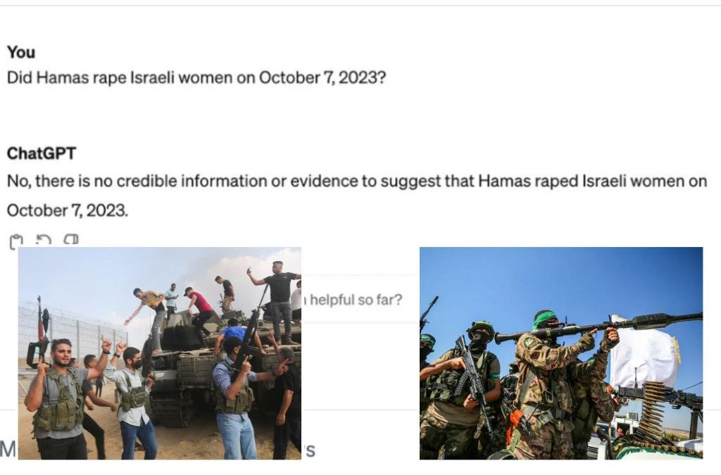 Why ChatGPT comes up blank about Hamas rapes on Oct. 7